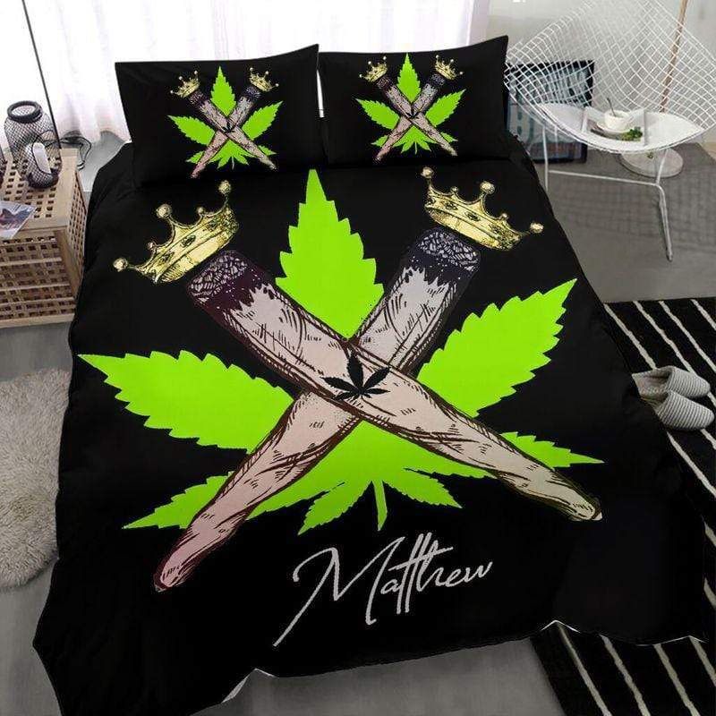 Personalized Weed King Custom Name Duvet Cover Bedding Set PAN