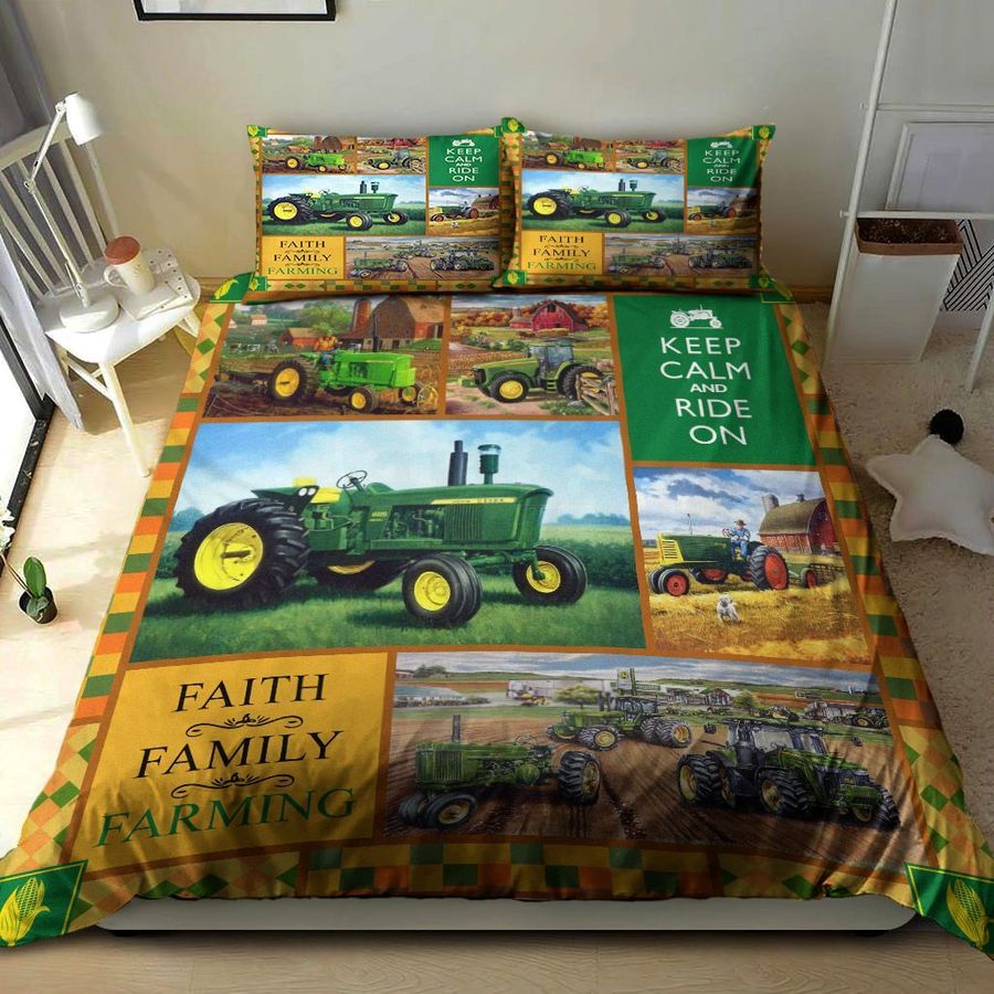 Tractor Farmer Bedding Set Keep Calm Ride On