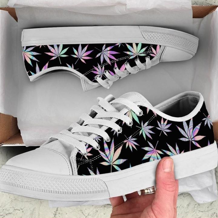 Cannabis Pattern Low Top Shoes PANLTS0073