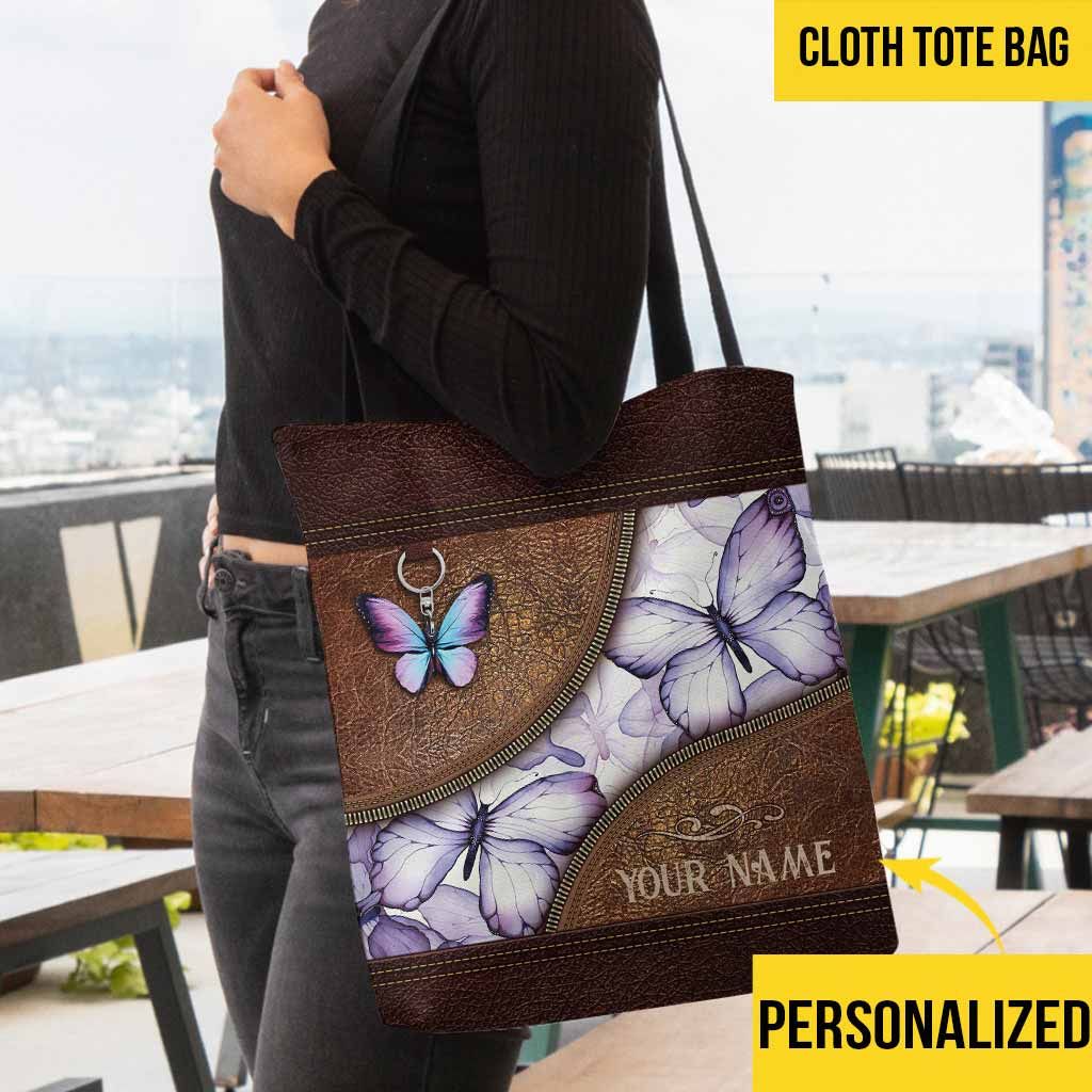 Personalized Butterfly Tote Bag