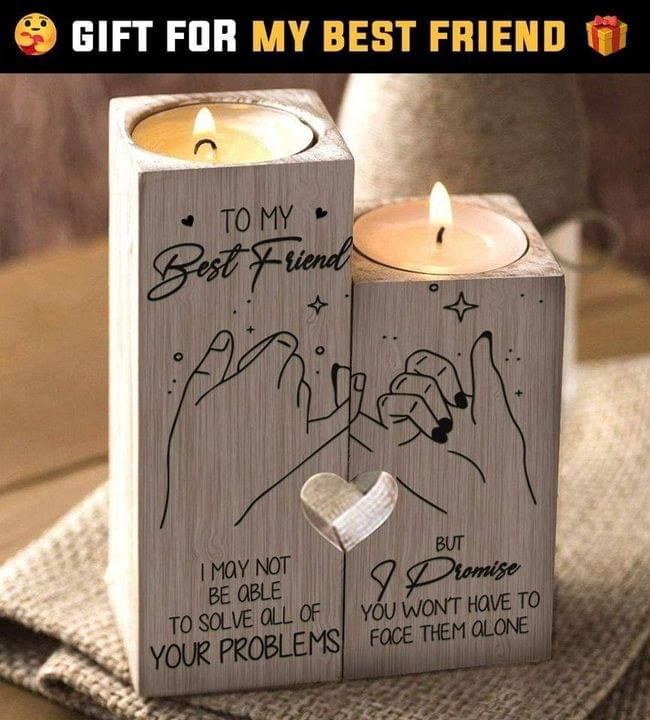 Gift For Best Friend Candle Holder You Won't Have To Face Them Alone