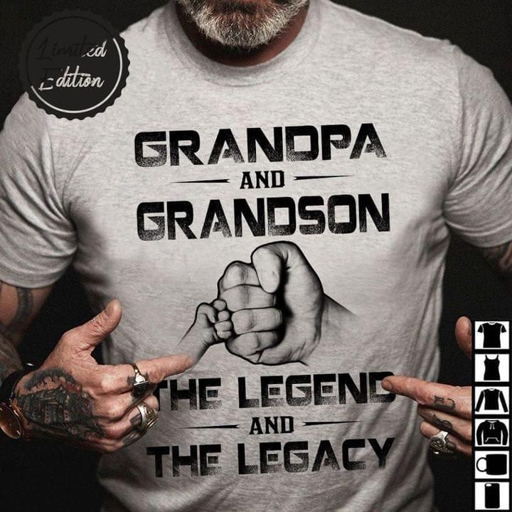Grandpa & Grandson T-shirt The Legend & The Legacy PAN