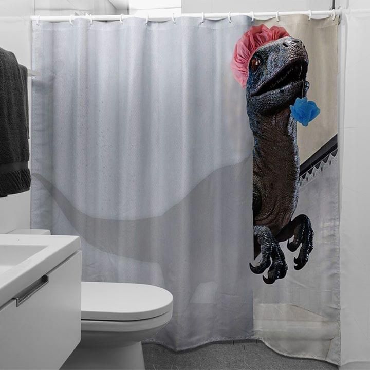 Dinosaur Funny Shower Curtain