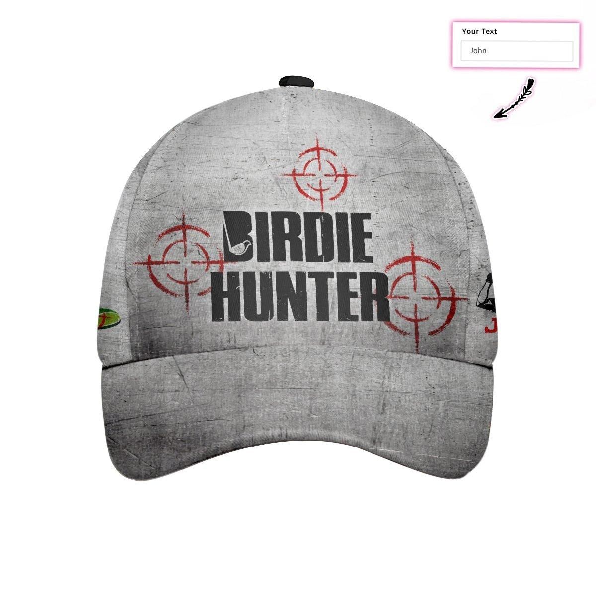 Birdie Hunter Golfing Personalized Custom Cap