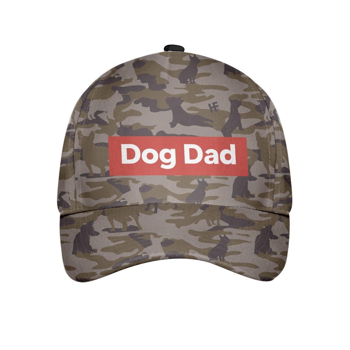 Dog Dad French Bulldogs Camouflage Cap