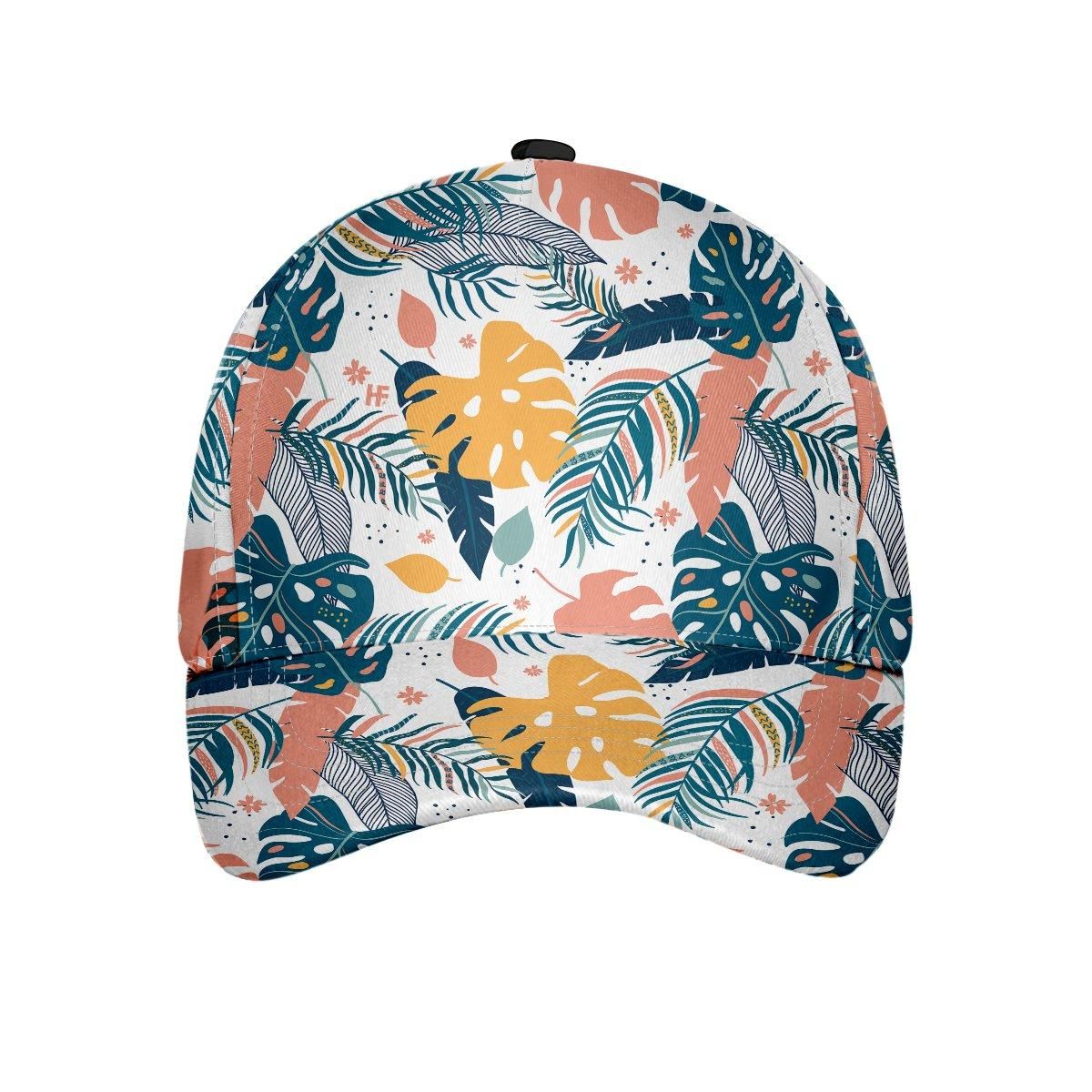 Tropical Leaves Seamless Pattern Classic Cap