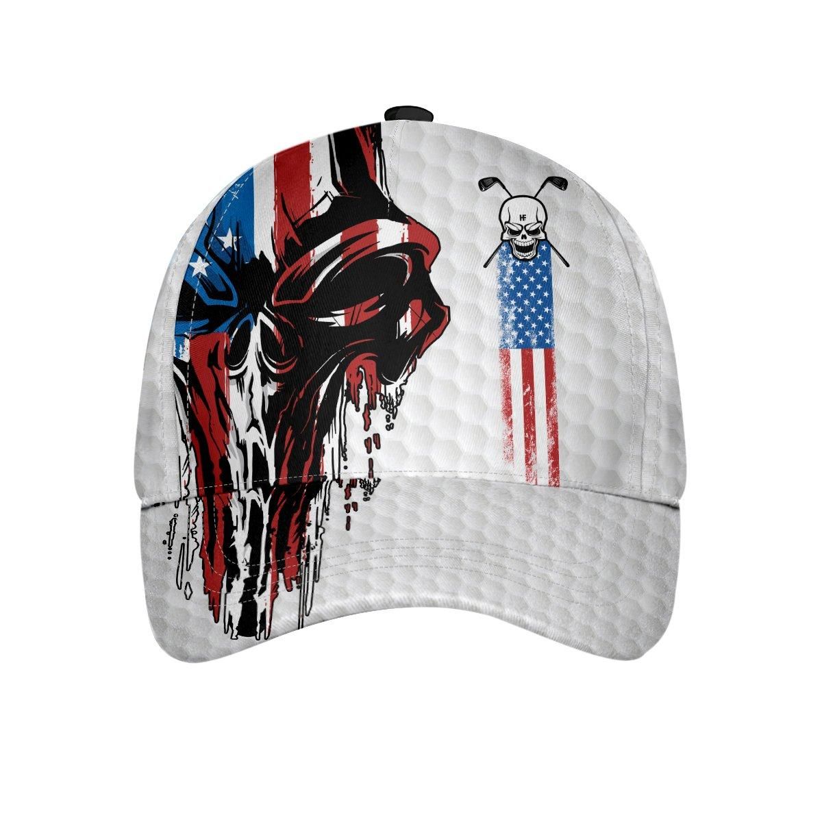 Skull Golf American Flag Cap