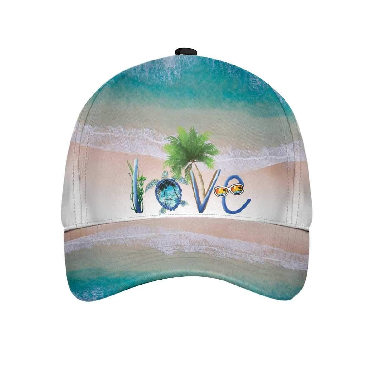 Beach Sea Turtle Love Classic Cap