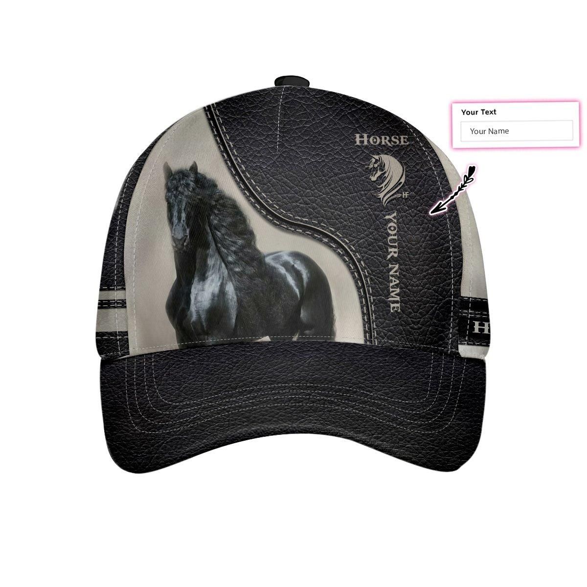 Horse Black Horse Custom Cap