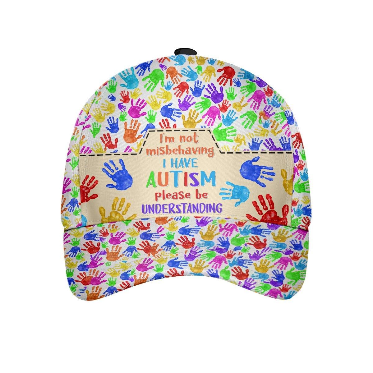 Autism Handprint Pattern Cap