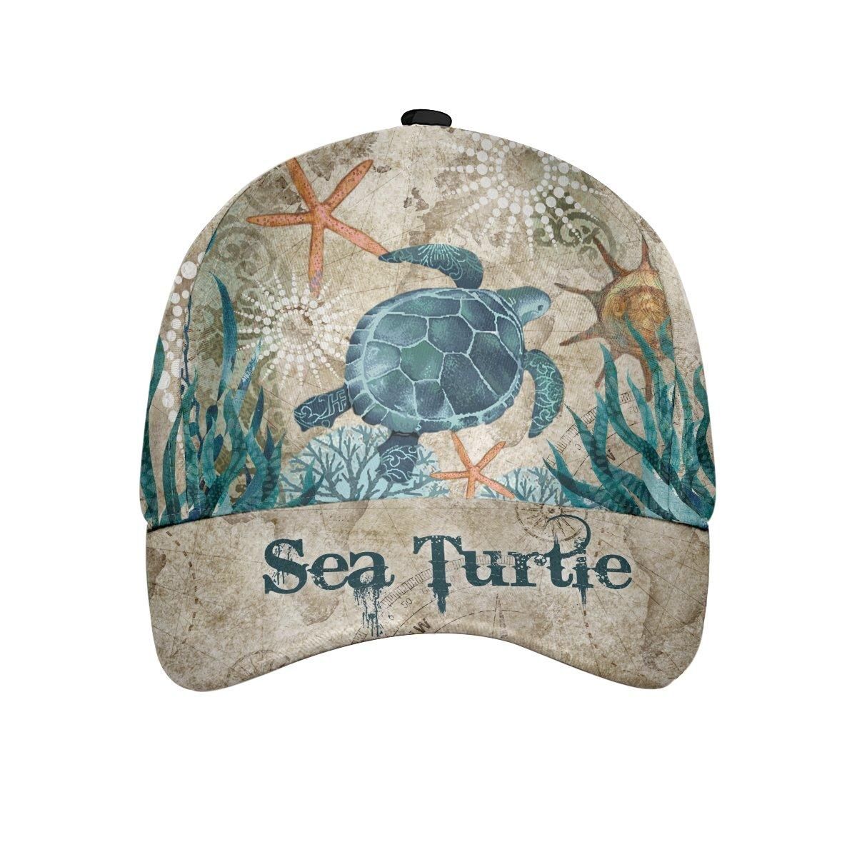 Sea Turtle Blue Ocean Cap