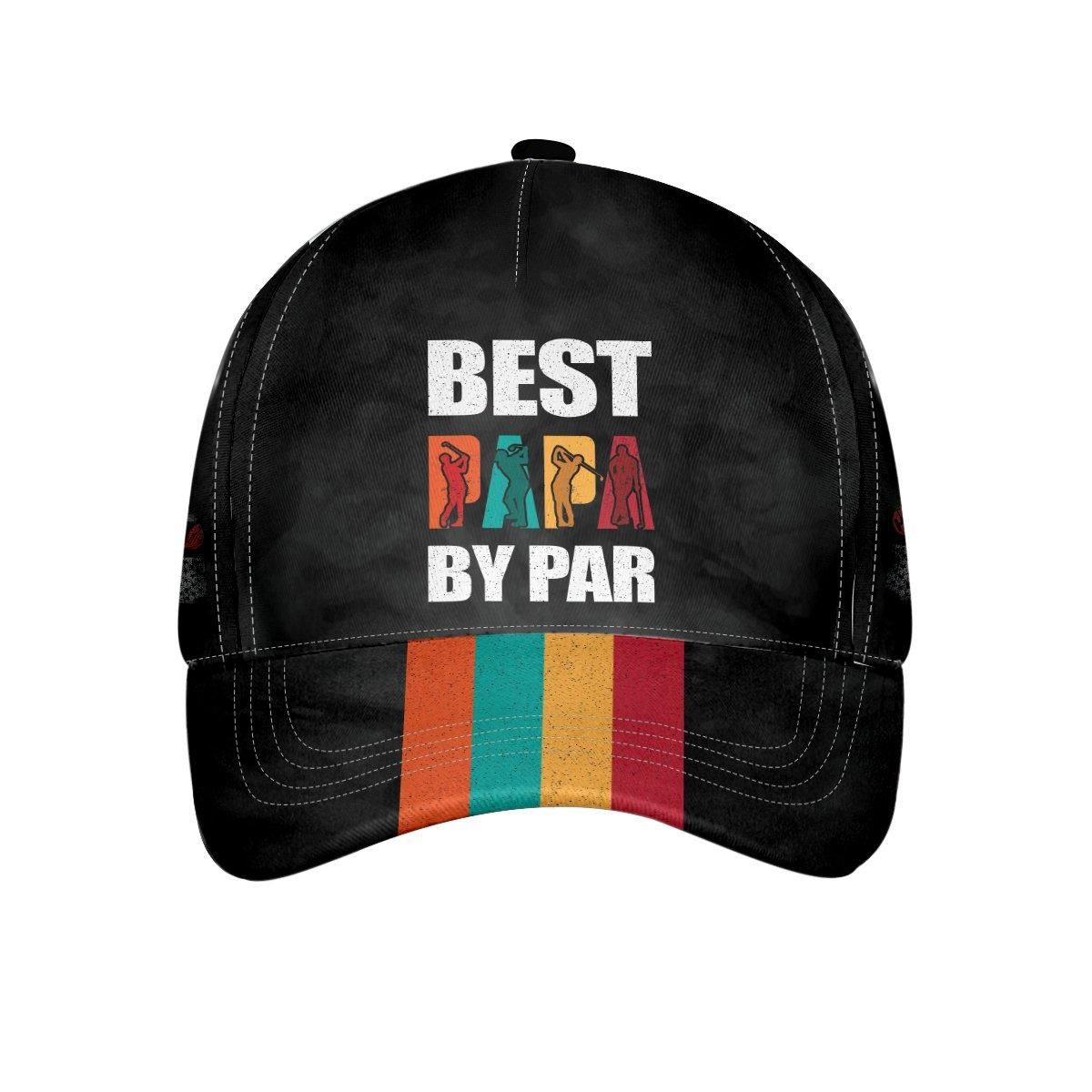 Best Papa By Par American Flag Cap