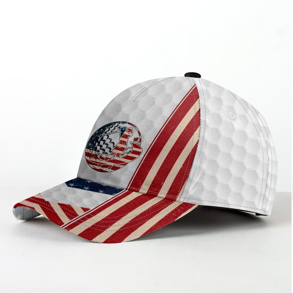 White American Golfing Cap