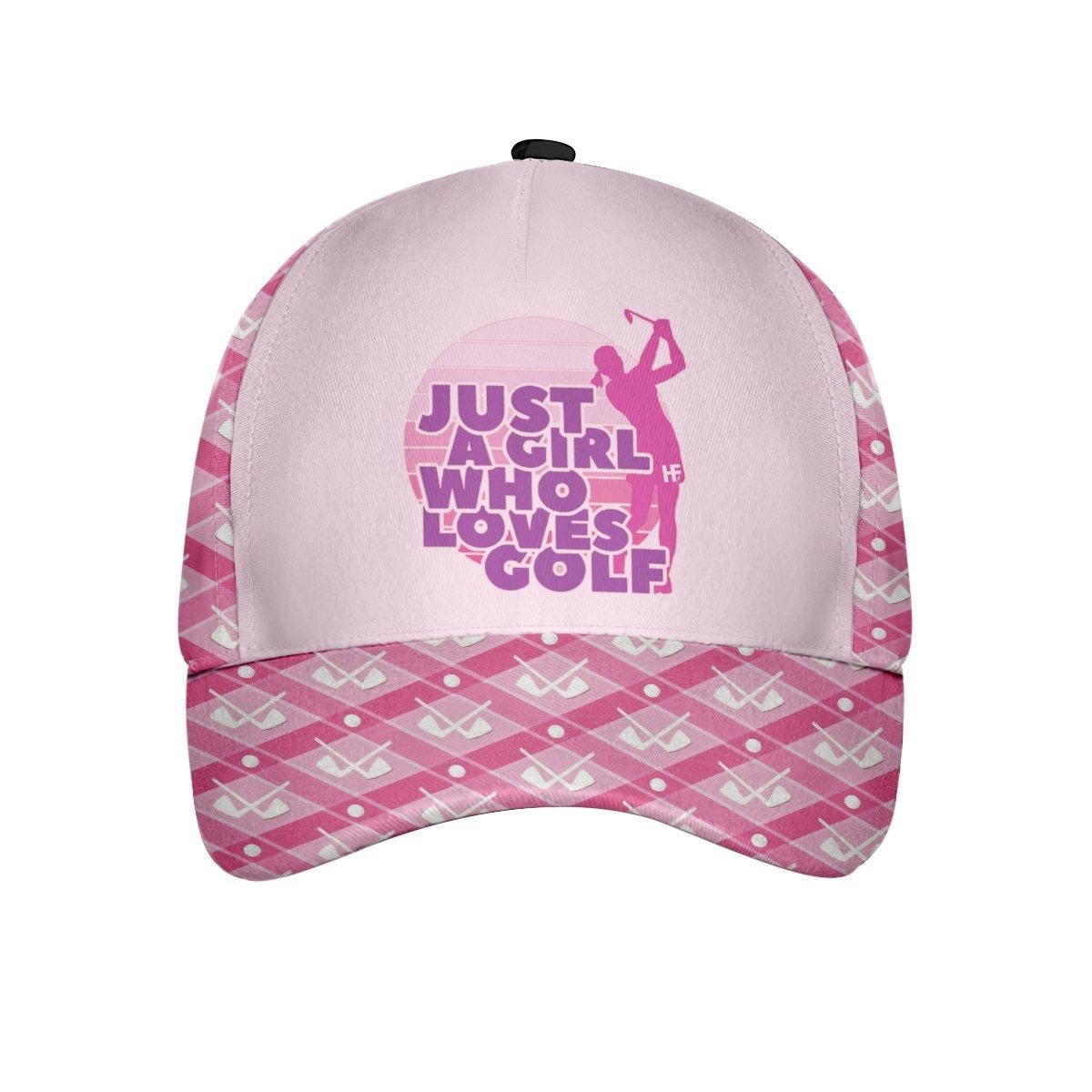 Just A Girl Who Loves Golf Pink Color Cap
