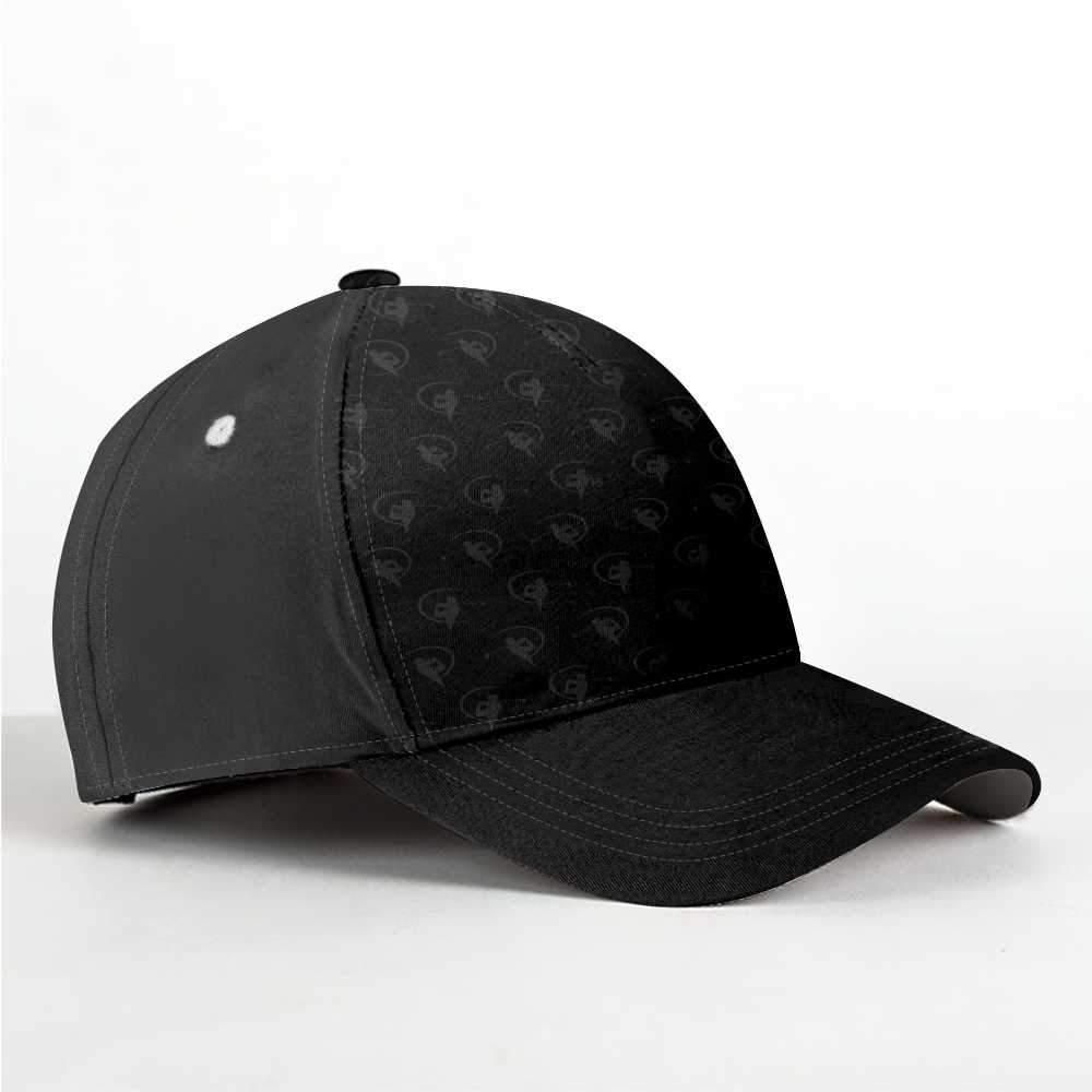 Golf Pattern Cap In Black Color Custom Cap