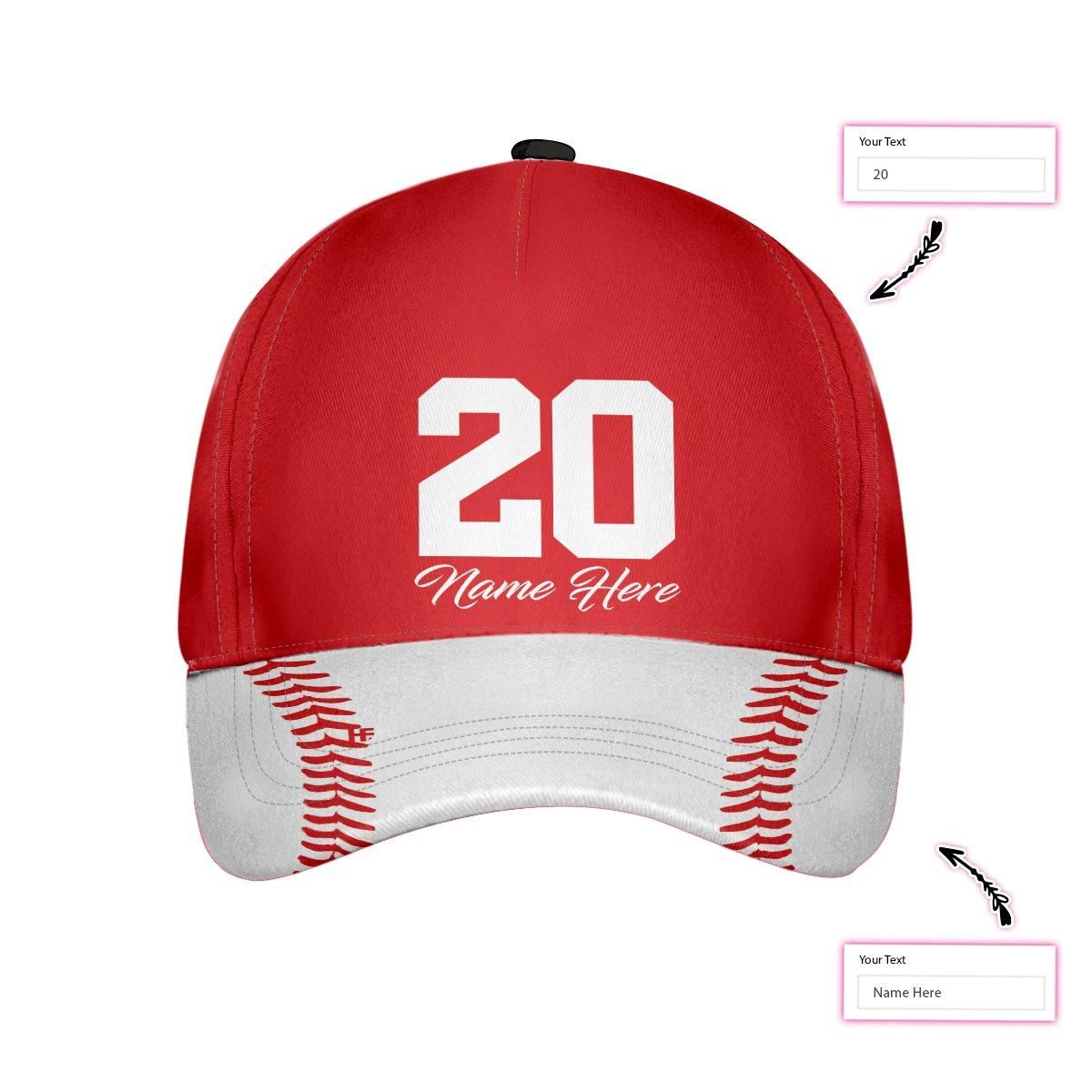 Personalized Baseball Name And Number Custom Cap