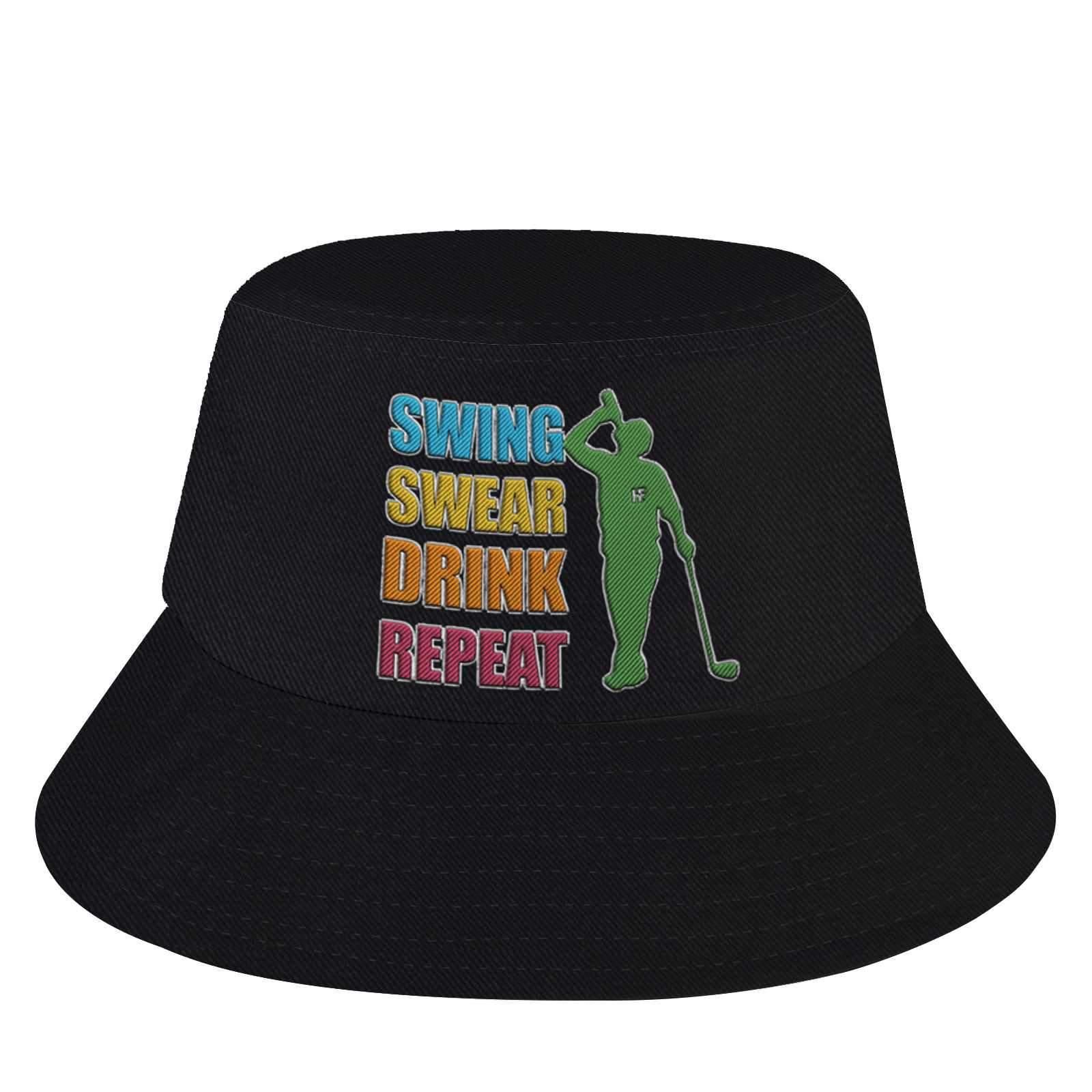 Swing Swear Drink Repeat Bucket Hat