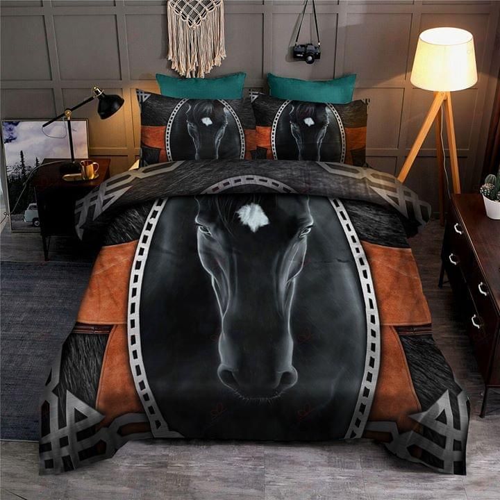Black Horse Bedding Set