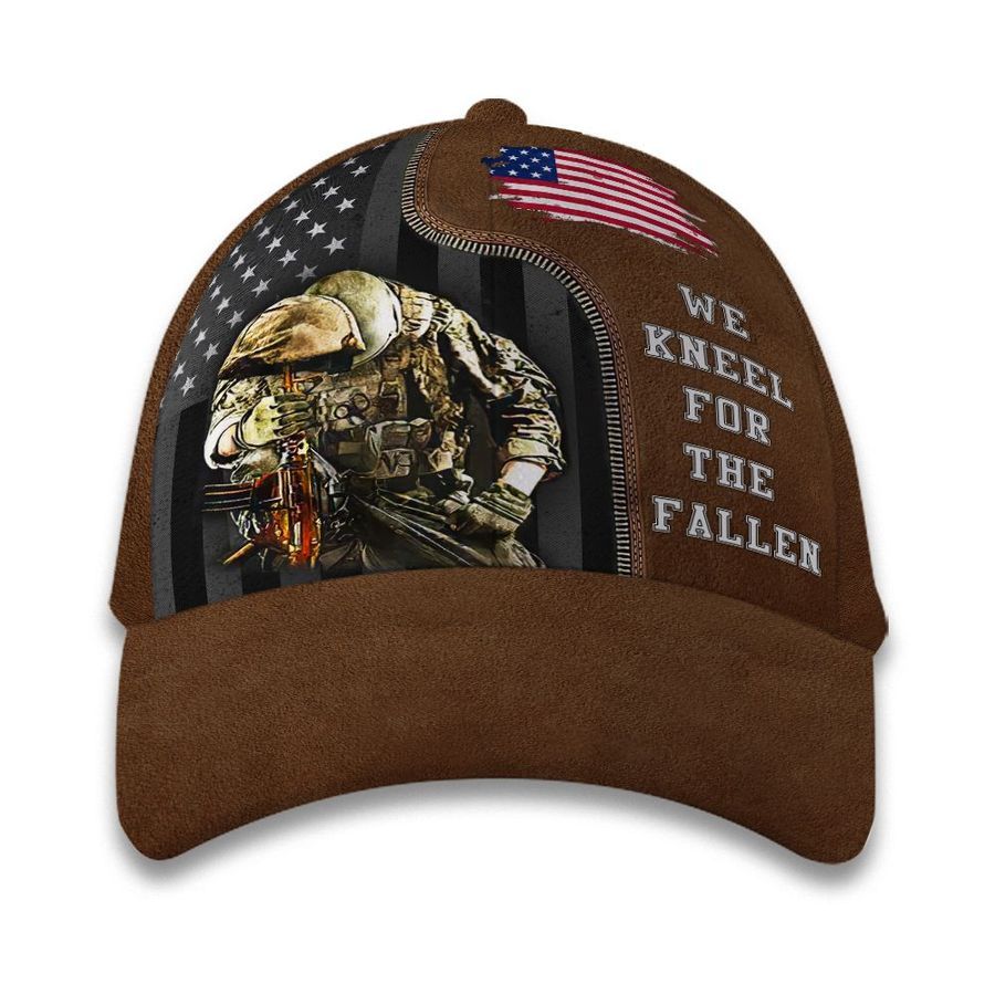 Pride American Veteran Cap We Kneel For The Fallen