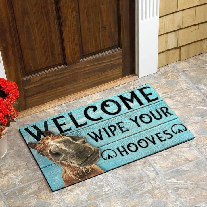 Donkey Doormat Welcome Wipe Your Hooves PANDM0016