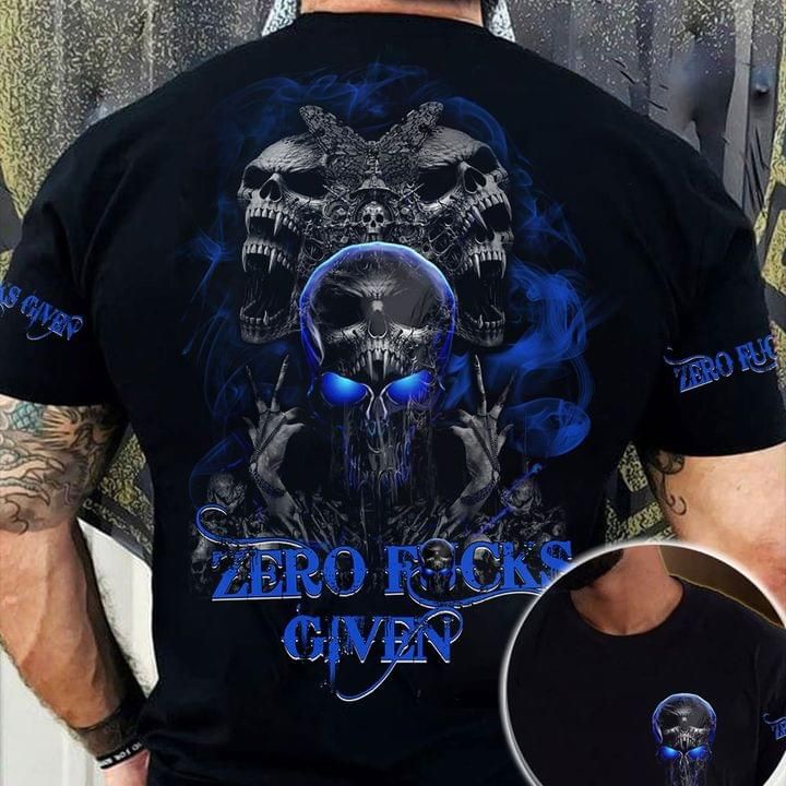 Skull Tshirt Zero Fucks Given PAN3TS0042