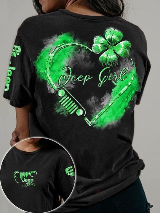 St Patrick's Day Outfit Jeep Girl Irish 3D Tshirt PAN3TS0034