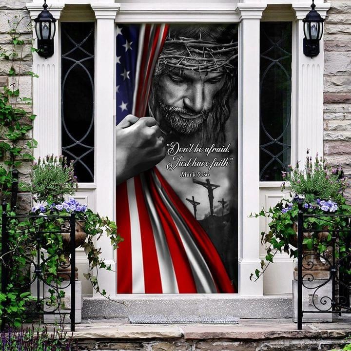 Jesus Christian Door Cover Don't Be Afraid