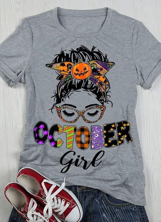 Halloween Gift October Girl Pumpkin Tshirt PAN2TS0226