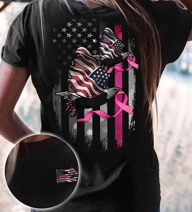 Breast Cancer Eagle American T-shirt PAN3TS0005