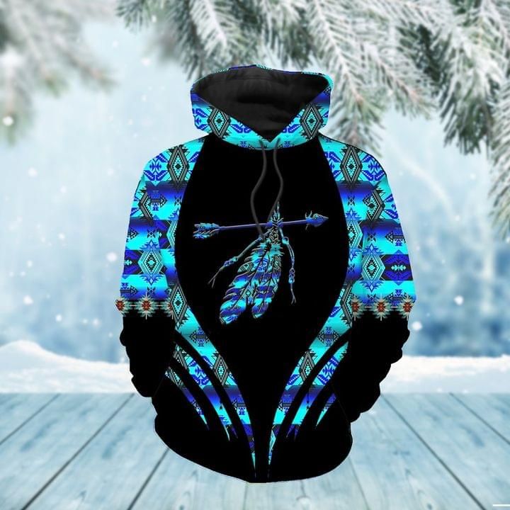 Native Feather Pattern 3D Hoodie