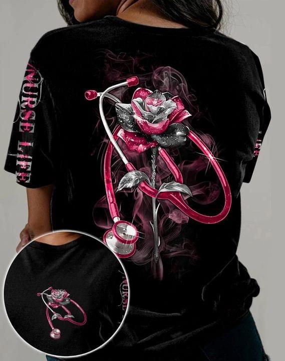 Nurse Diamond Rose 3D T-shirt Nurse Life PAN3TS0052
