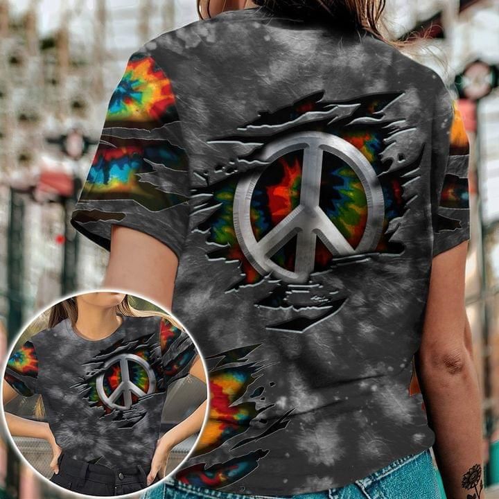 Hippie Colorful Full Printing 3D T-shirt