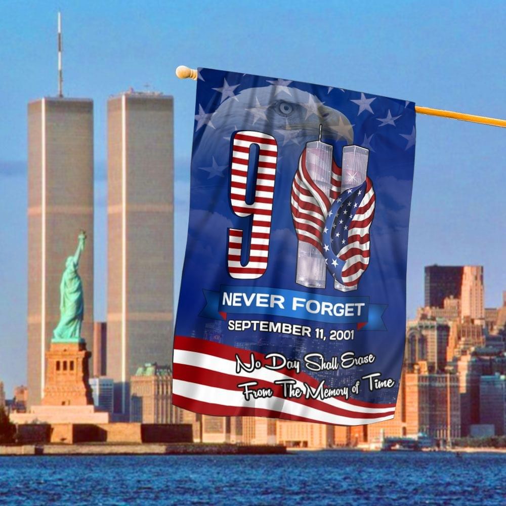 Patriot Day 911 Eagle Firefighter Flag Never Forget