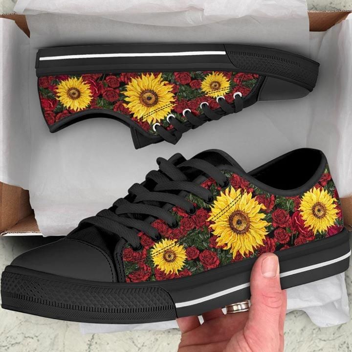 Sunflower Rose Low Top Shoes