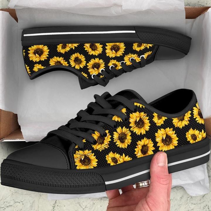 Sunflower Black Low Top Shoes PANLTS0071
