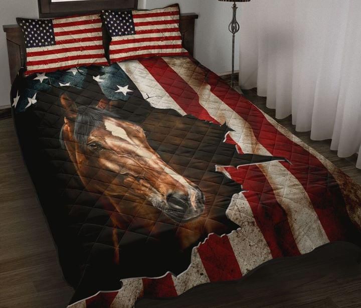 Horse American Quilt Set