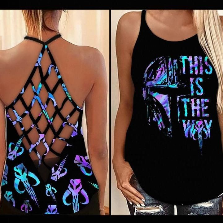 Horror Face Cartoon Criss-Cross Tank Top This Is The Way