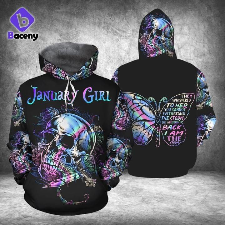 Skull Butterfly 3D Hoodie January Girl PAN3HD0055