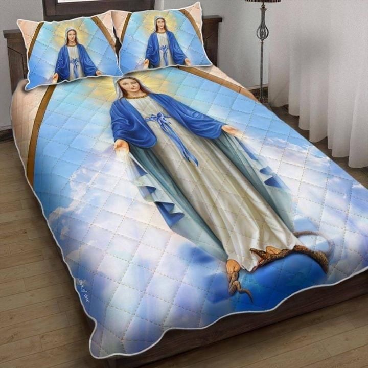 Virgin Mary Save Life Quilt Set