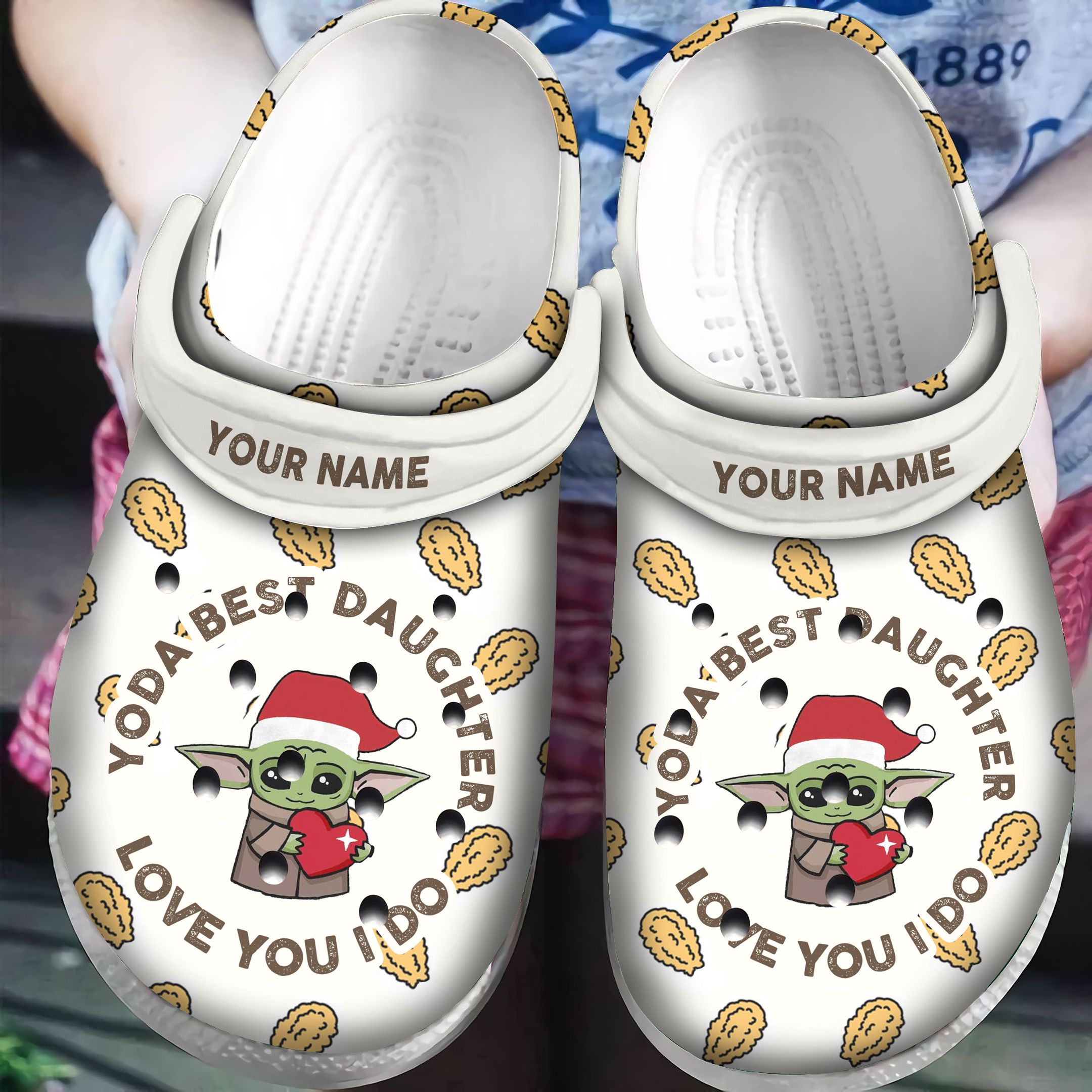 Personalized Baby Yoda Best Daughter Christmas Crocs Classic Clogs Shoes PANCR1181