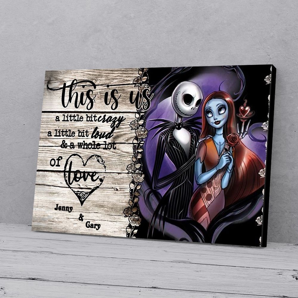 Personalized Jack And Sally Canvas Wall Art This Is Us PAN