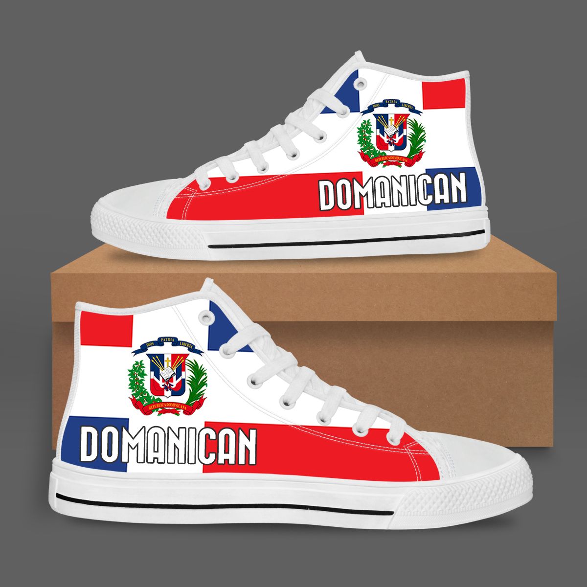 Domanican Printed On High Top Shoes
