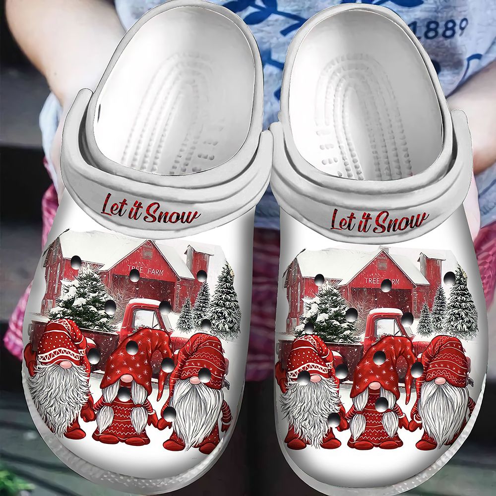 Let It Snow Gnome Christmas Crocs Classic Clogs Shoes PANCR0311