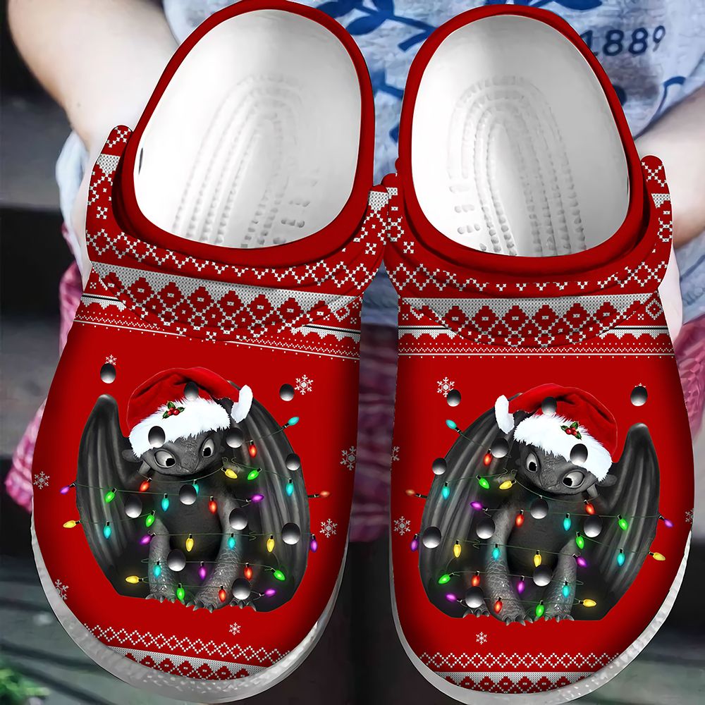 Toothless Christmas Crocs Classic Clogs Shoes PANCR0335
