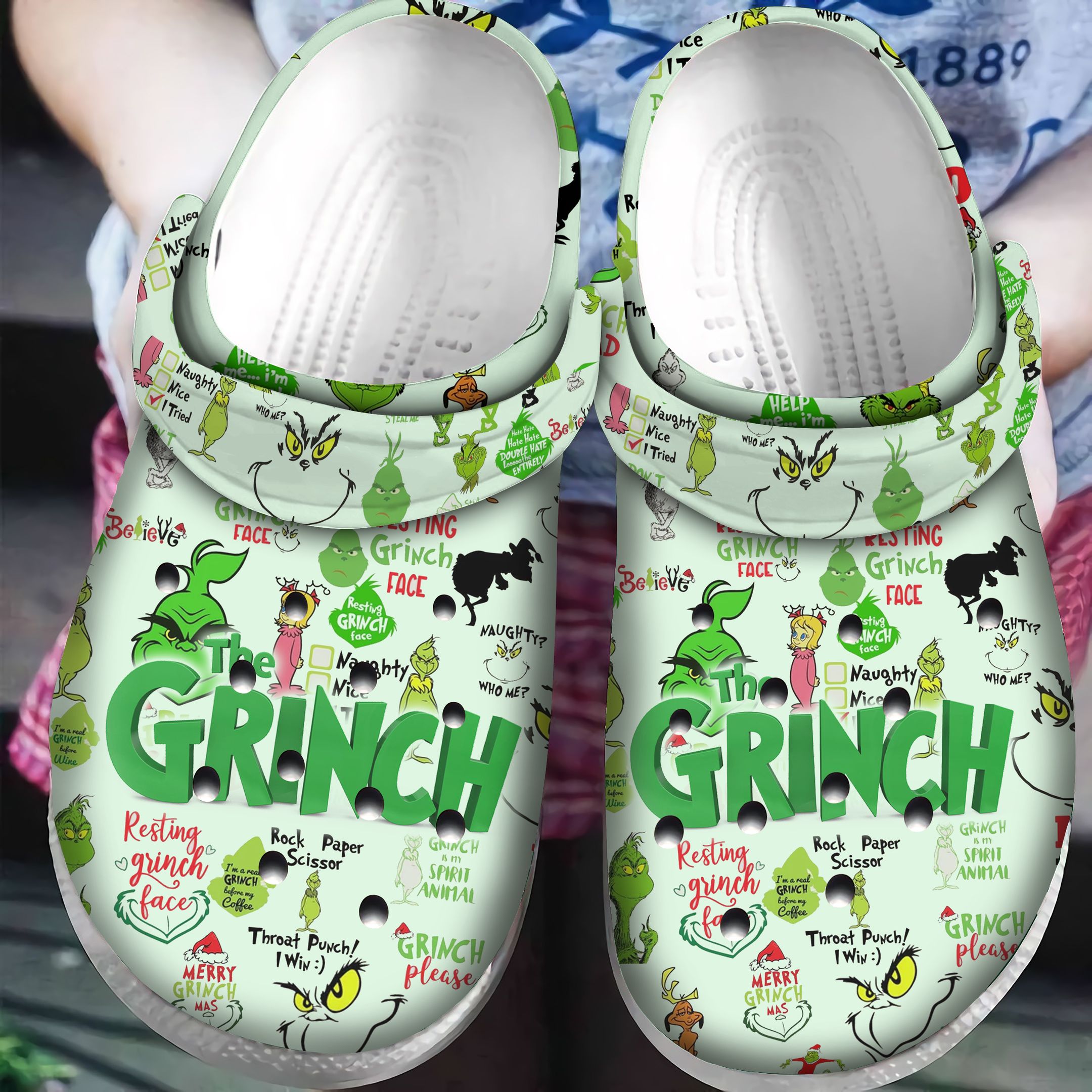 Christmas Grinch Crocs Classic Clogs Shoes PANCR0346