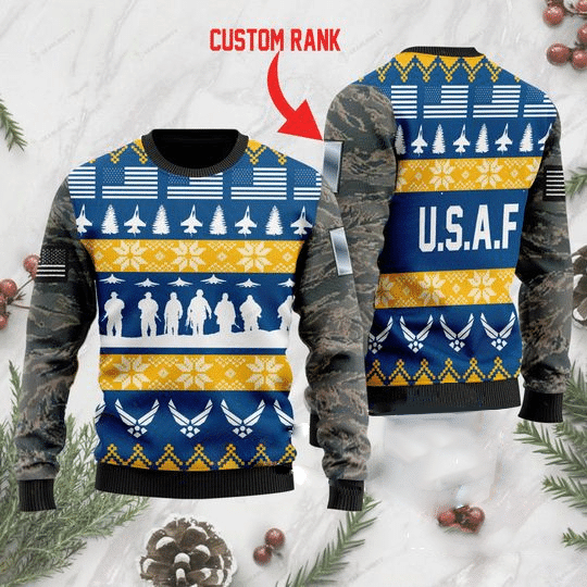 Personalized Us A.F Air Force Christmas Sweater PANWS0050