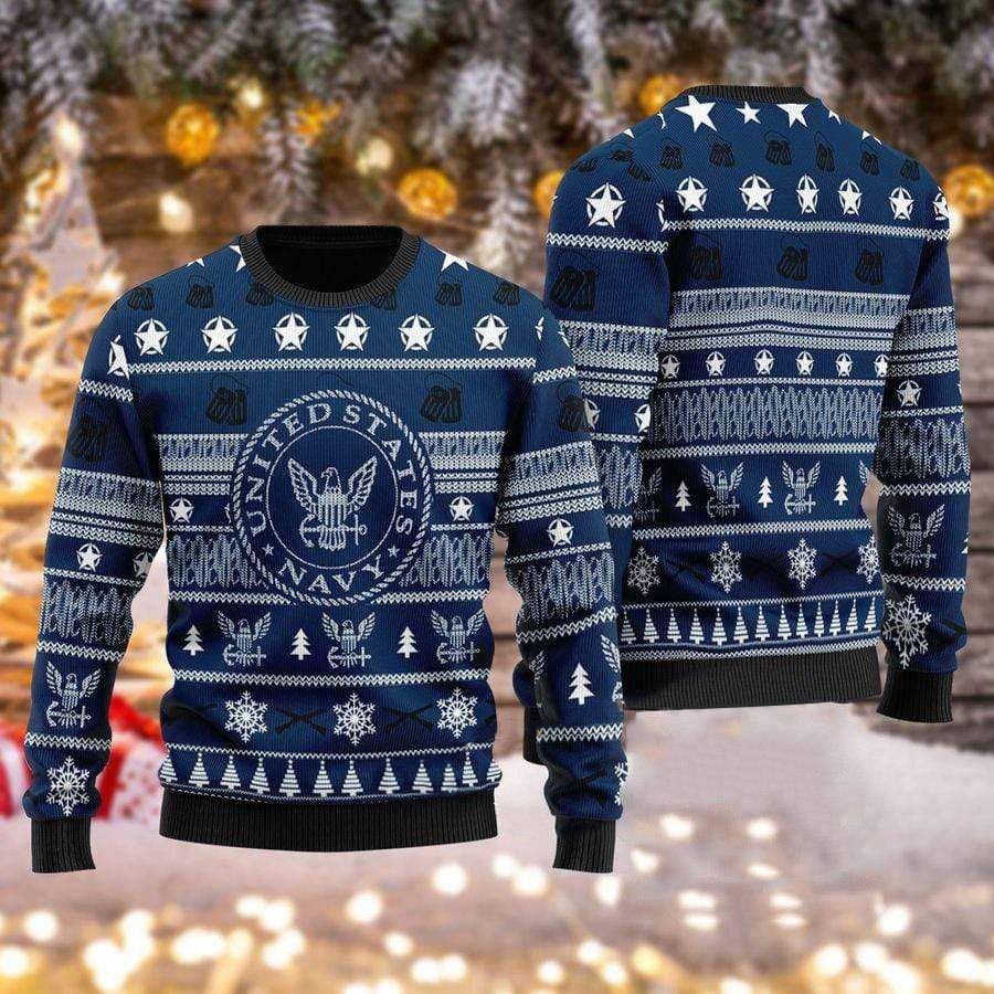U.S Navy Blue Ugly Sweater PANWS0017