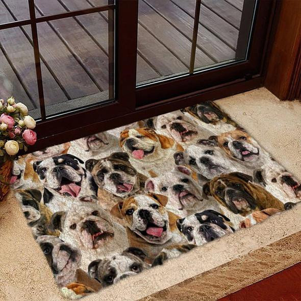 A Bunch Of English/British Bulldogs Doormat PANDM0024