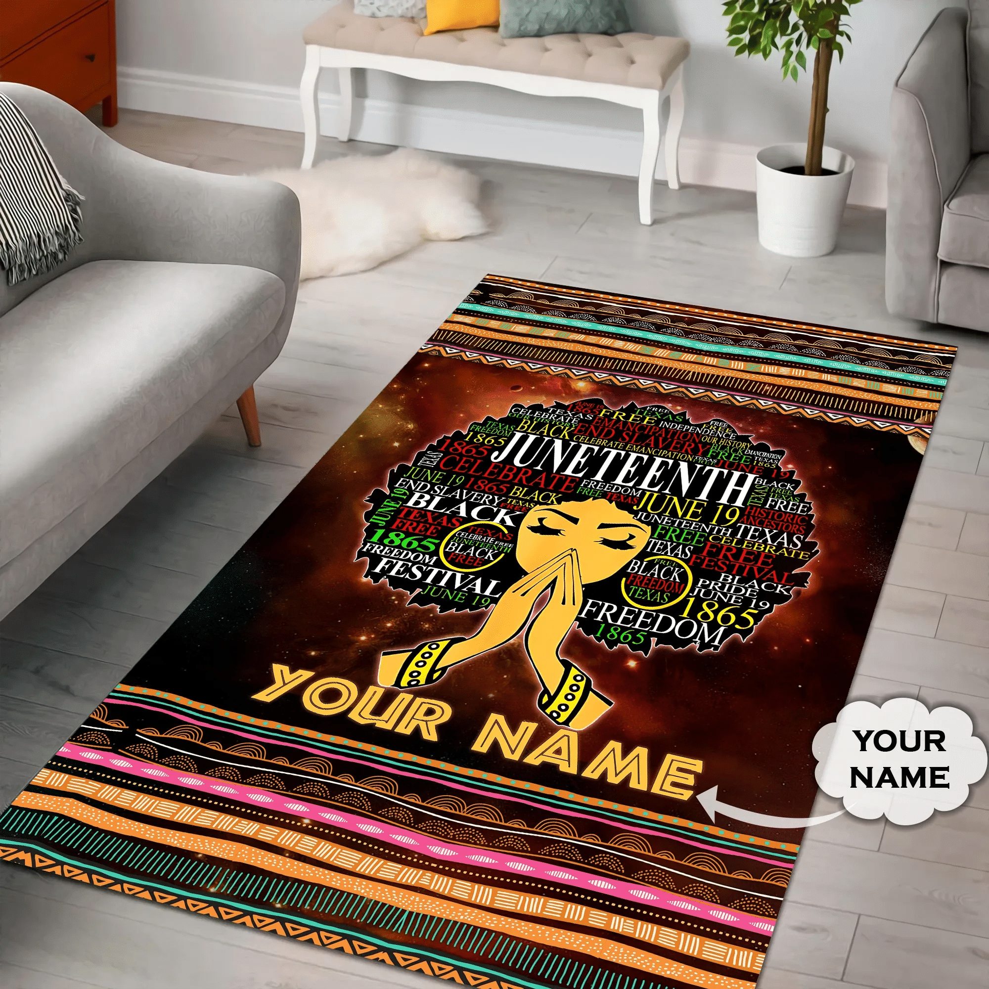 Personalized Africa Rug