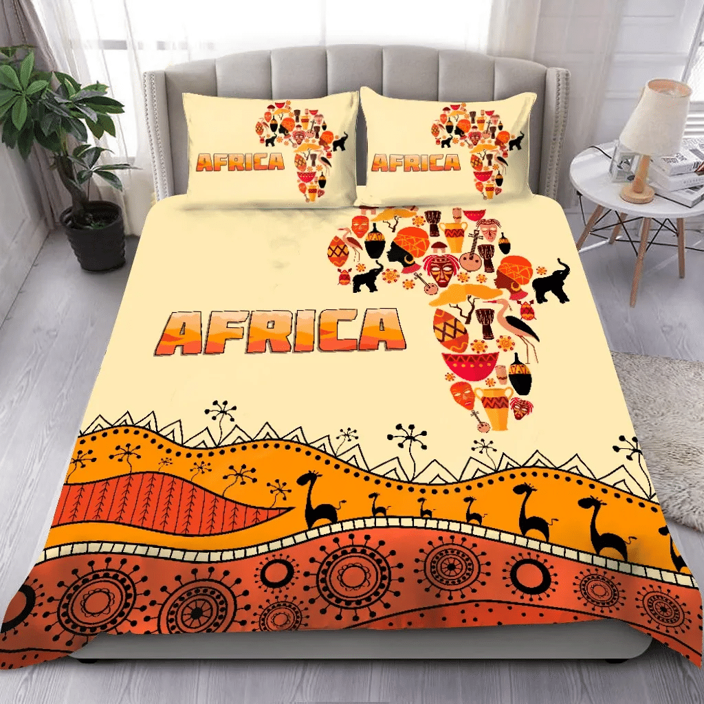 African Map Bedding Set